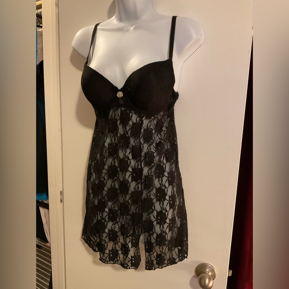 Smart & Sexy Elegant Black Floral Chemise